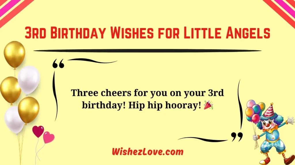 3rd Birthday Wishes for Little Angels