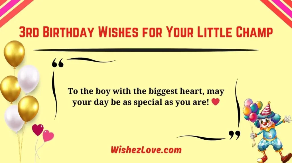 3rd Birthday Wishes for Your Little Champ