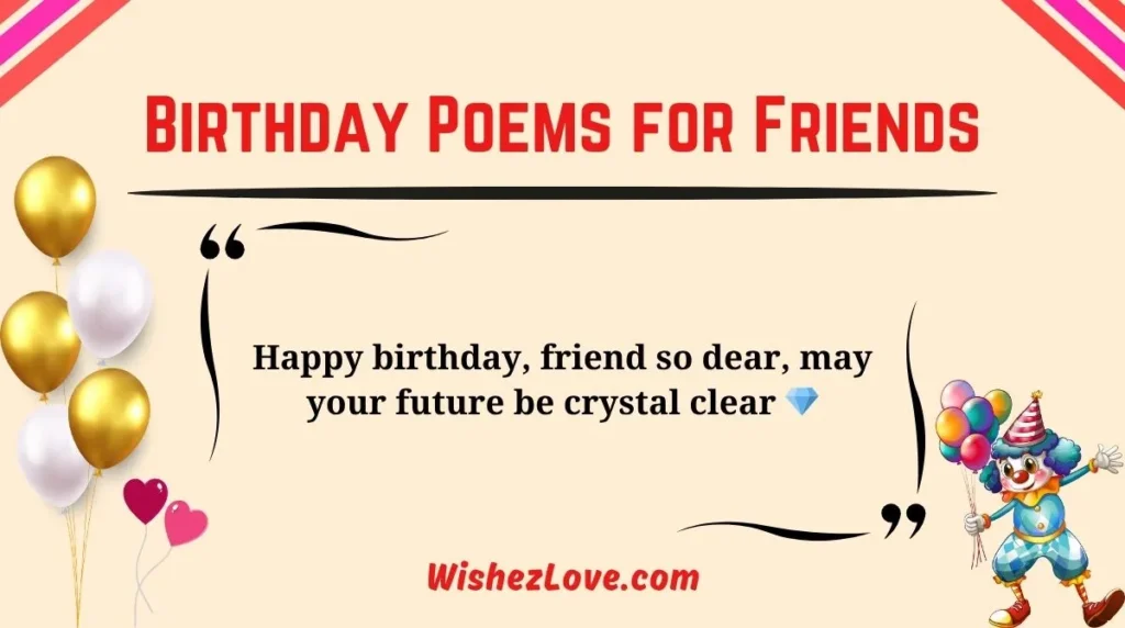 Birthday Poems for Friends