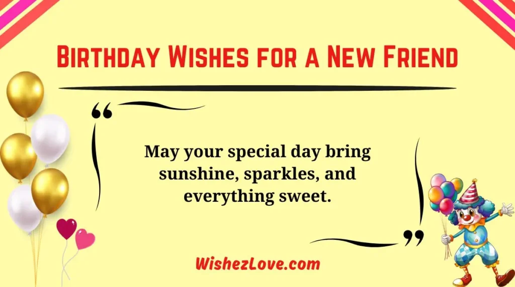 Birthday Wishes for a New Friend