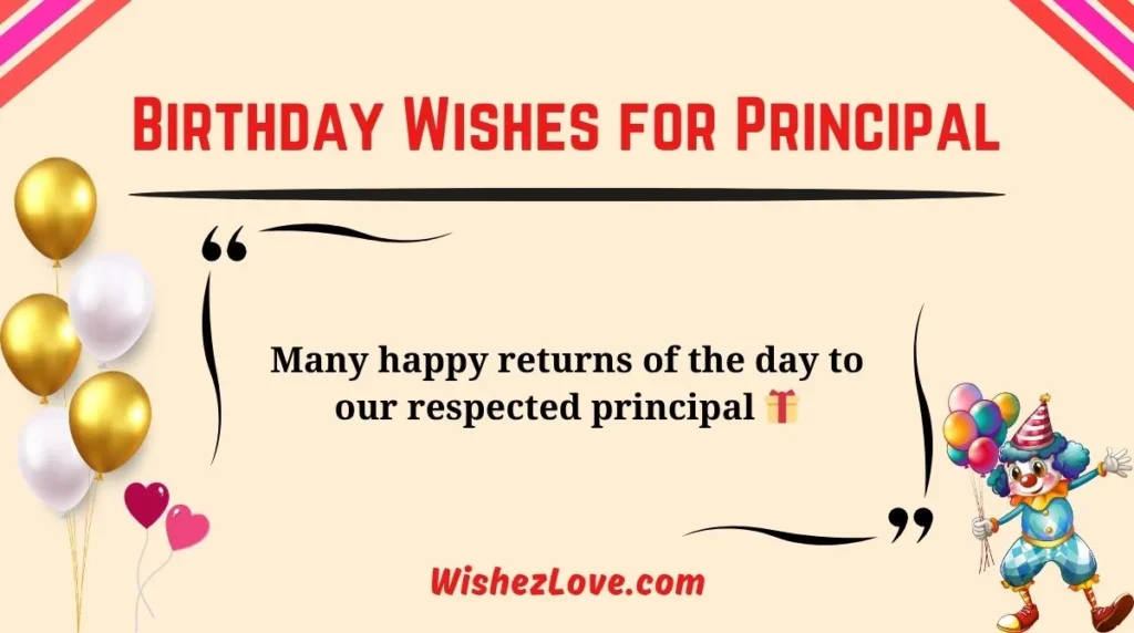 Birthday Wishes for Principal