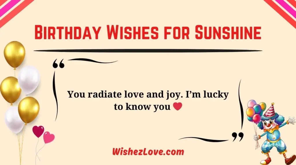 Birthday Wishes for Sunshine