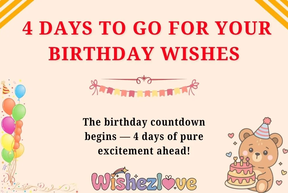 4 Days to Go for Your Birthday Wishes