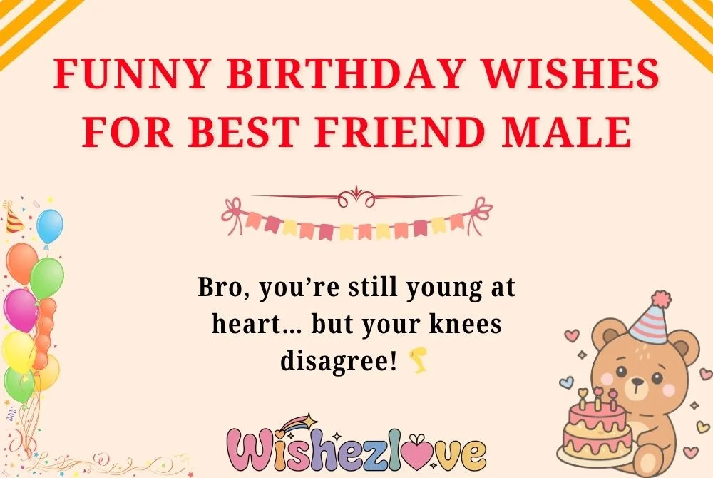 Funny Birthday Wishes for Best Friend Male